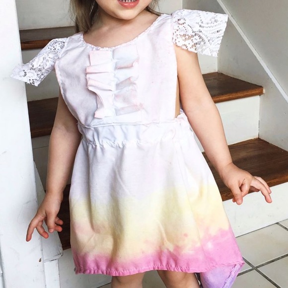 Size 2T handmade hand-dyed dress - Picture 6 of 8